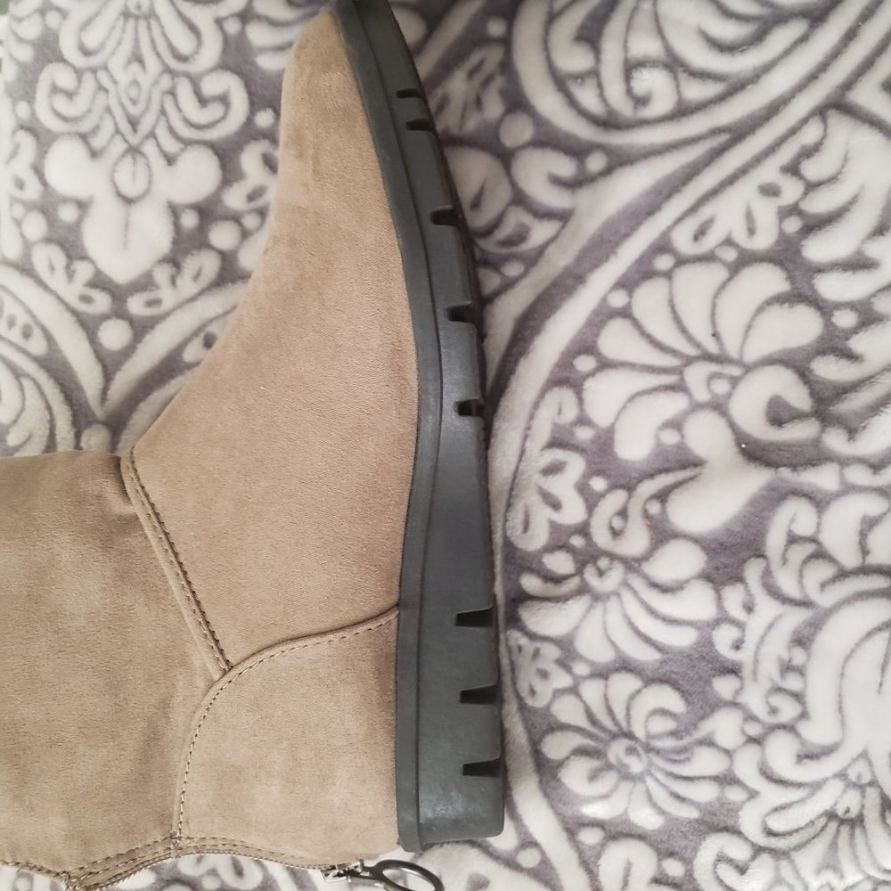 Basic Editions Gray Ankle Booties W/ Back Zipper - image 7